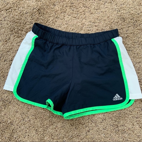 Adidas Blue Green Athletic Shorts Size Small - Picture 2 of 5